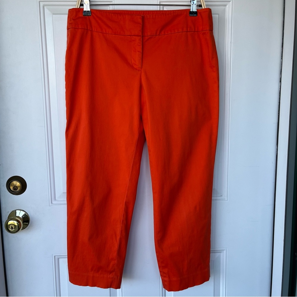 •LOFT• Marisa Fit Cropped Pants in Orange - Size 8